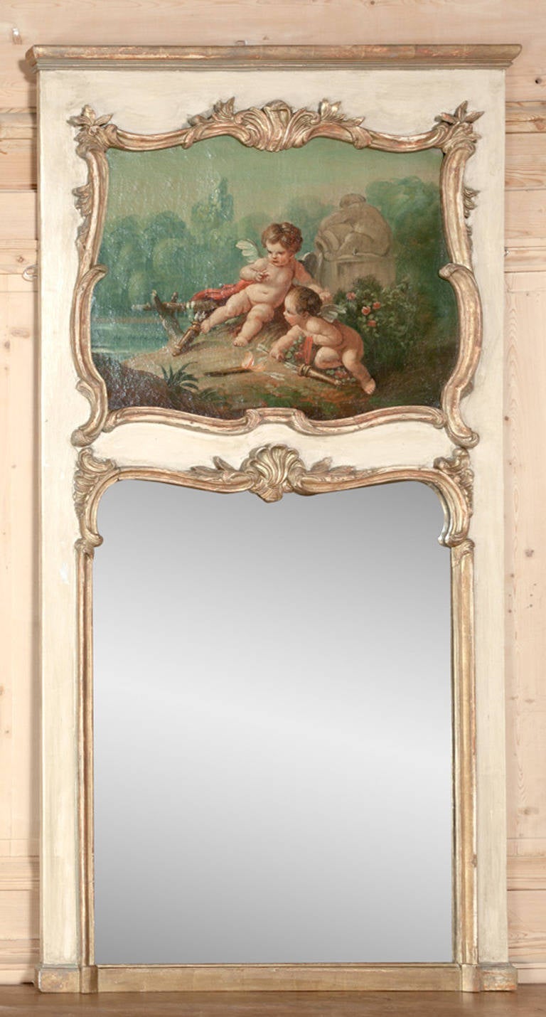 19th Century French Trumeau with Cherubs