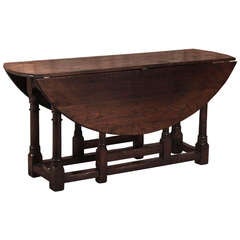 Antique Oval Drop Leaf Gateleg Table