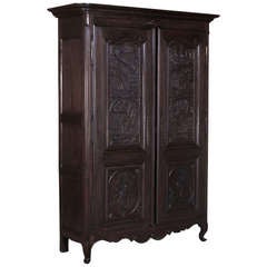 Stunning Antique Country French Armoire