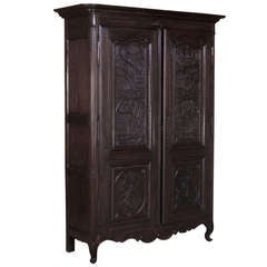 Stunning Antique Country French Armoire