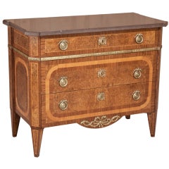 Louis XVI French Marquetry Marble Top Commode ~  SATURDAY SALE ~