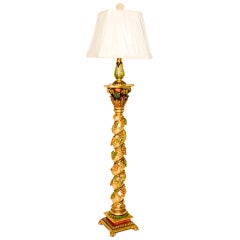 Antique Italian Carved Floor Lamp