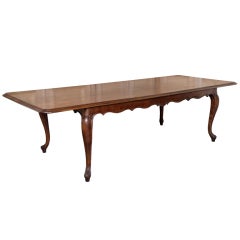 Vintage Provincial Fruitwood Banquet Table