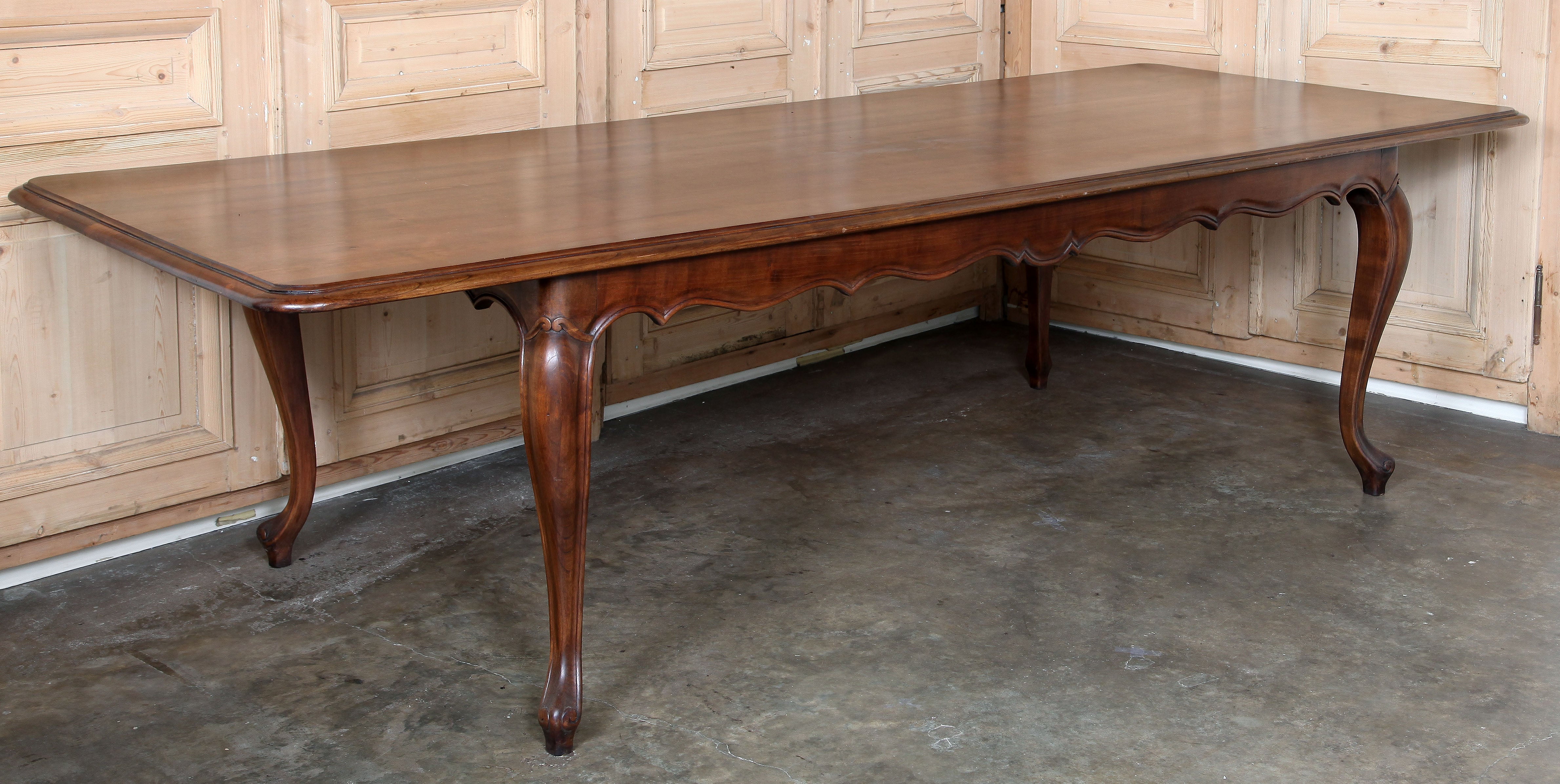 Vintage Provincial Fruitwood Banquet Table