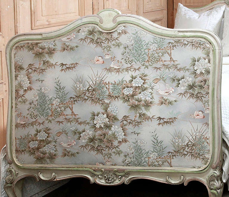 Antique French Regence Painted Bed In Excellent Condition In Dallas, TX