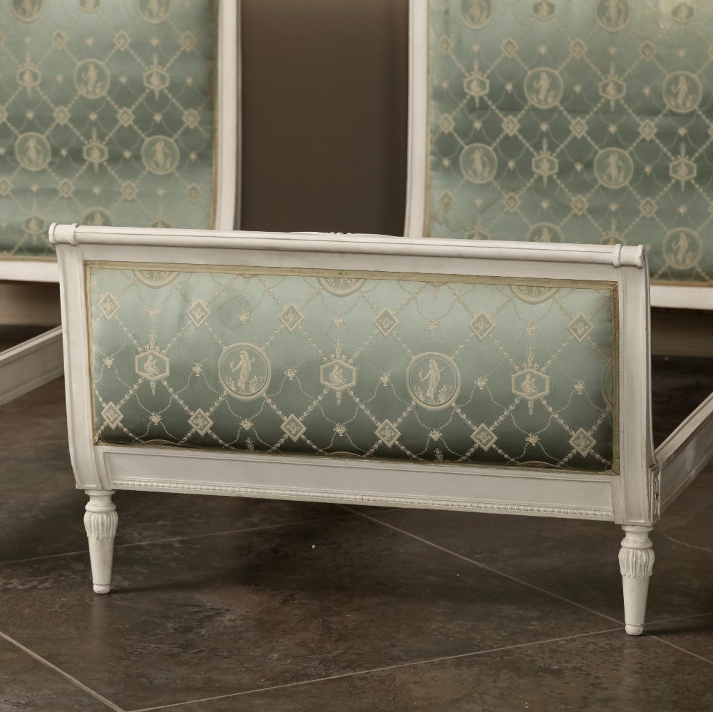 French Pair of Empire Painted Beds