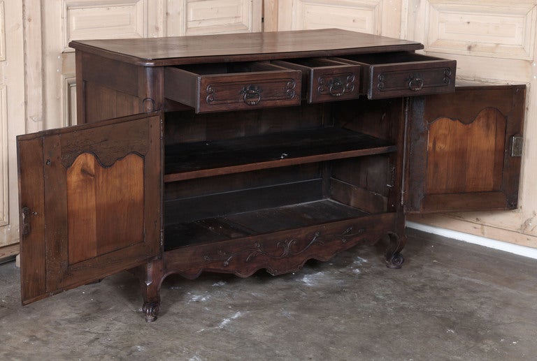 Antique Country French Fruitwood Buffet