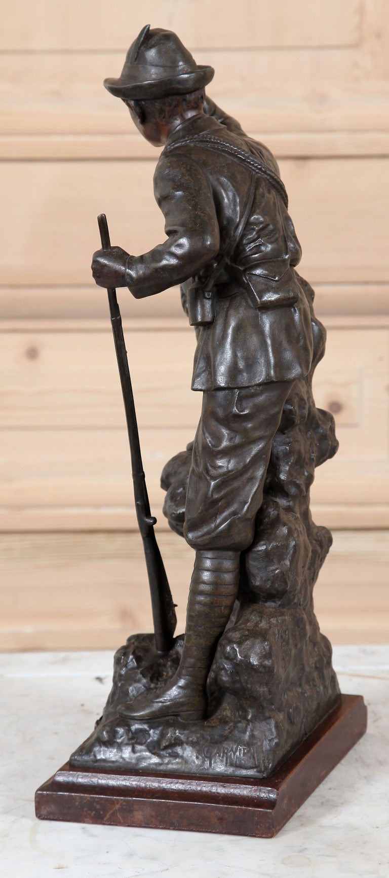 Antique Spelter Statue of Hunter 1