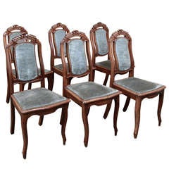 Set of 6 Antique Napoleon III Period Chairs