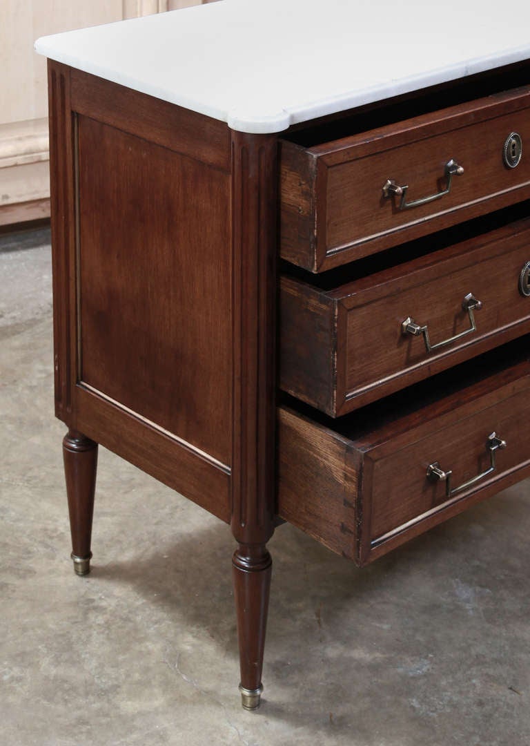 Antique French Directoire Style Marble Top Commode 3