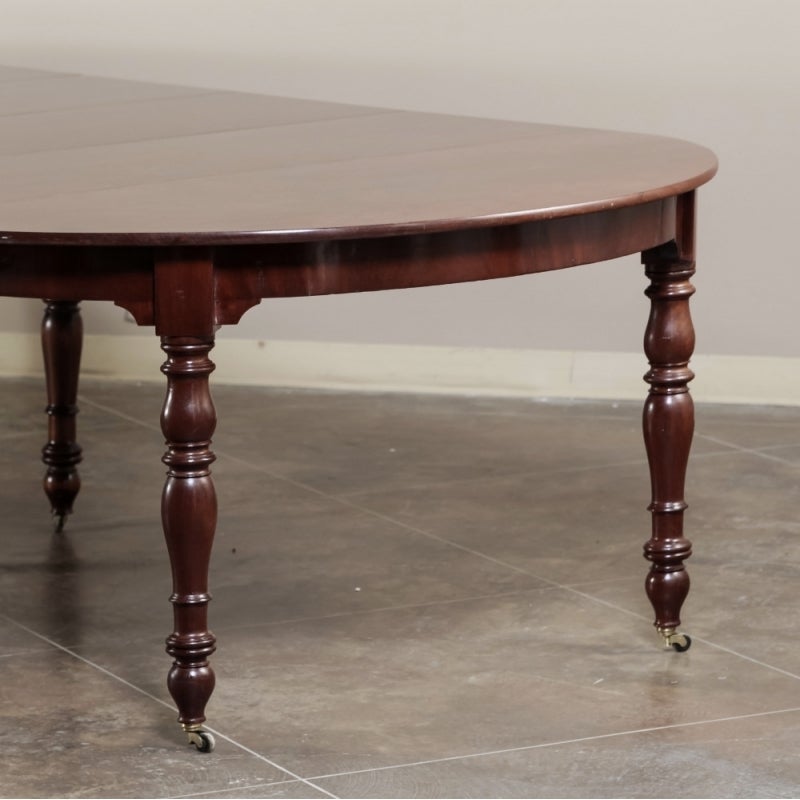 French Provincial Antique French Mahogany Banquet Table