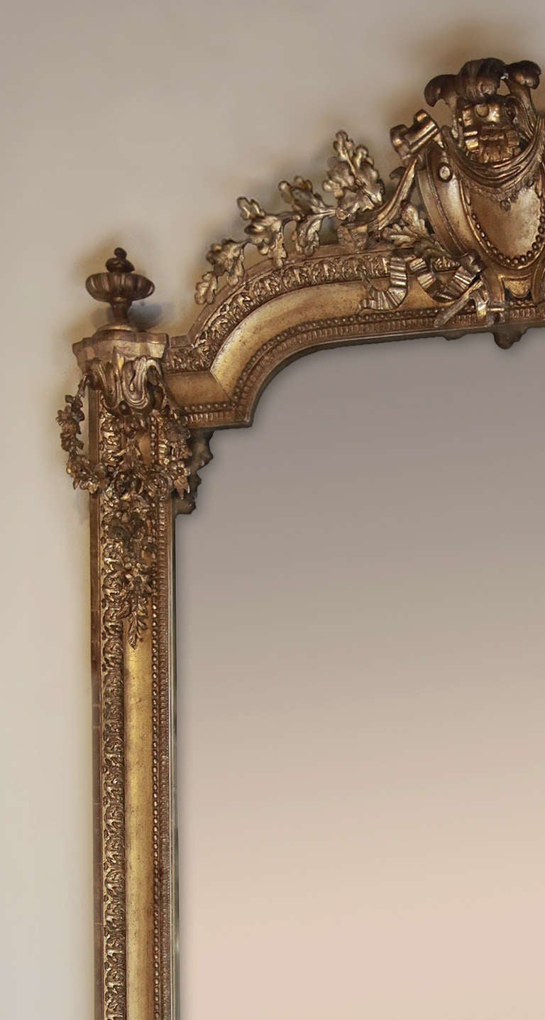 Antique French Louis XVI Gilded Mirror 1