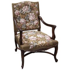 Antique French Louis XV Tapestry Armchair 5