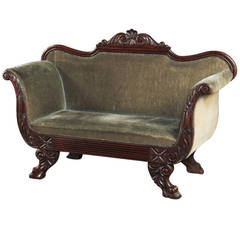 Charles X Mahogany Petit Sofa