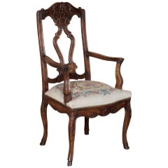 Antique French Liegoise Tapestry Fauteuil ~ Saturday Sale ~