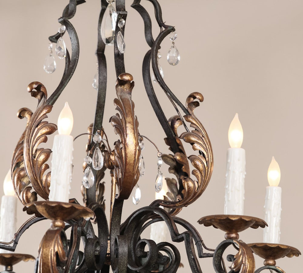 french country chandelier with crystals
