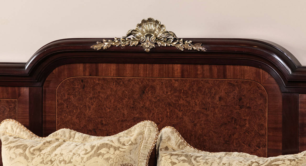 Late 19th Century French 19th Century Rosewood Louis XV Queen Size Bed ~ Saturday Sale!