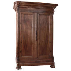Antique French Louis Philippe Walnut Armoire