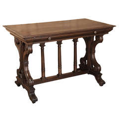 19th Century Antique French Renaissance Walnut Writing Table/Desk