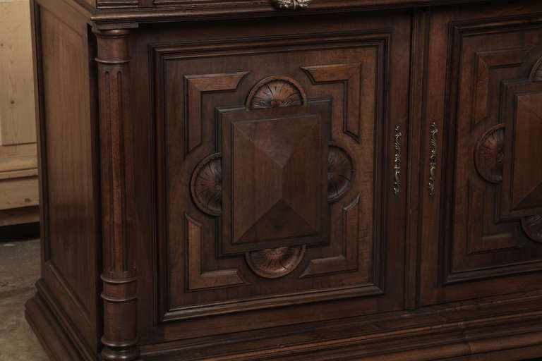 Antique French Henri II Walnut Buffet In Excellent Condition In Dallas, TX