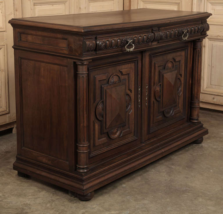 Antique French Henri II Walnut Buffet 4