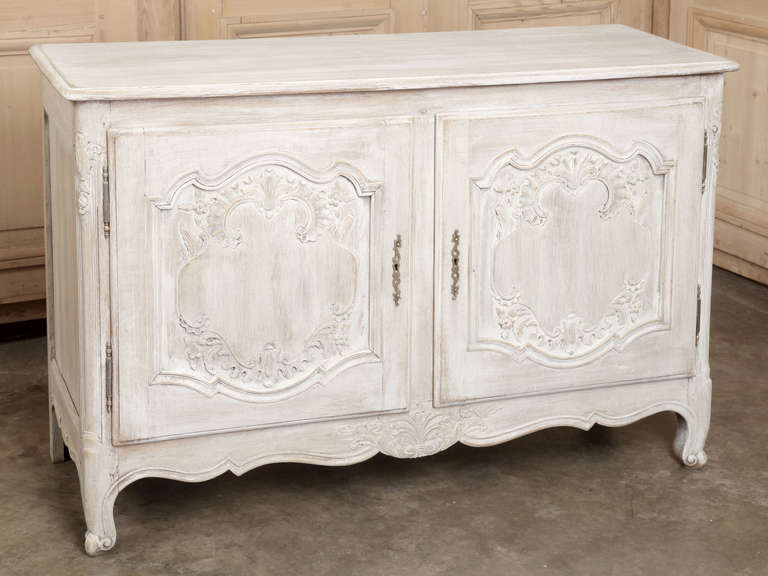 Vintage Country French Painted Low Buffet