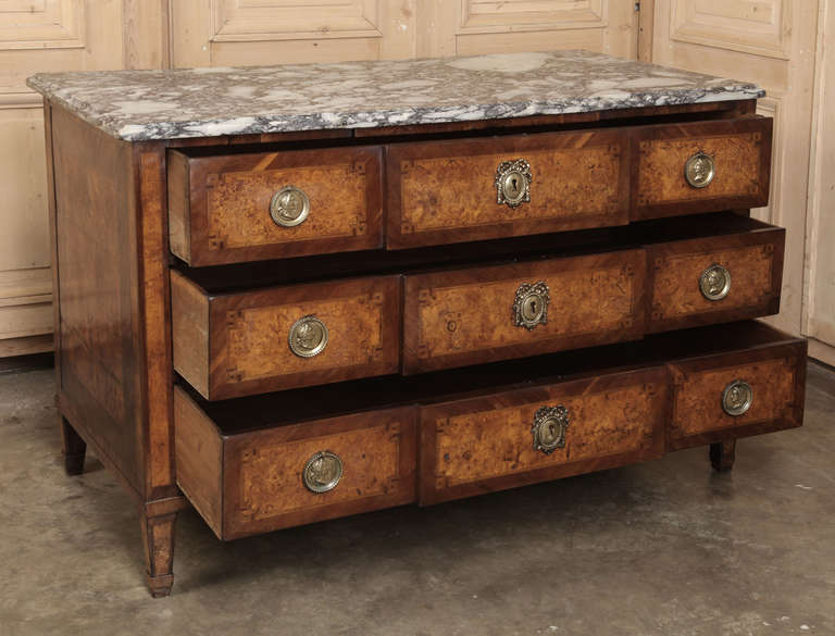 18th Century French Louis XVI Period Marble-Top Commode