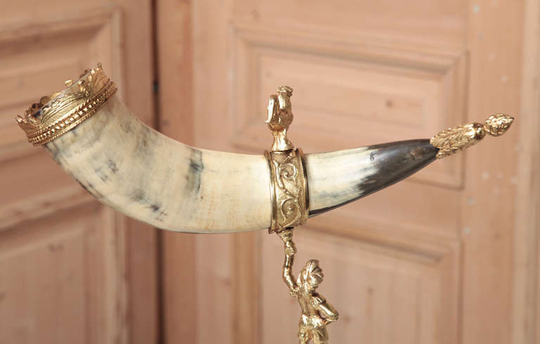 Pair Antique Trophy Horns 3