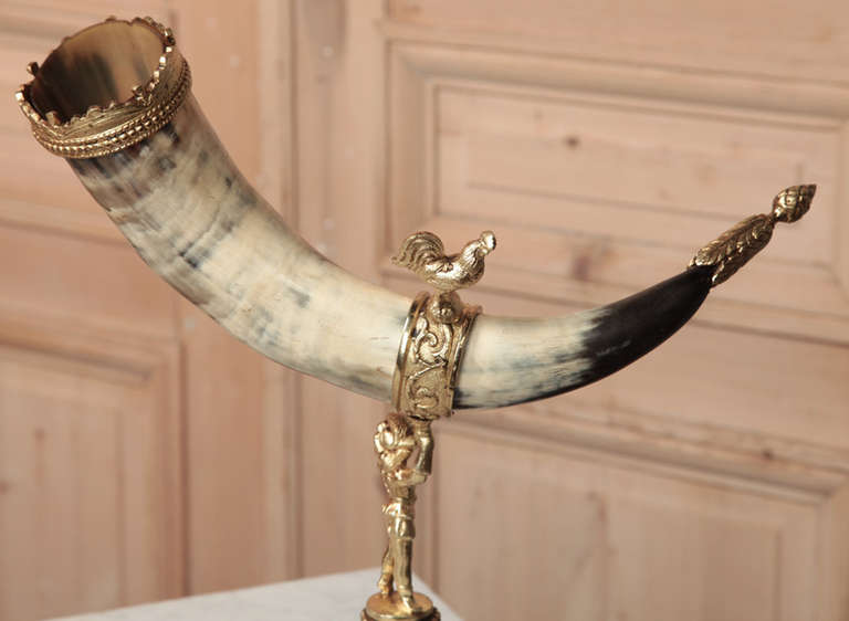 Pair Antique Trophy Horns 4