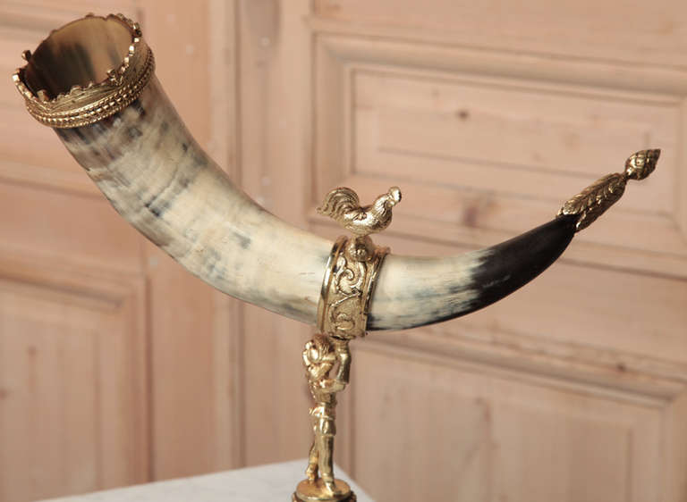Pair Antique Trophy Horns at 1stdibs