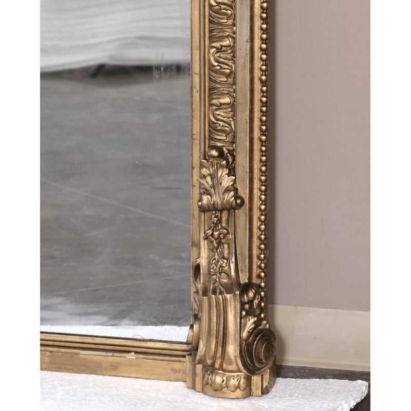 Napoleon III Grand Regence Gilded Mirror from French Chateau 