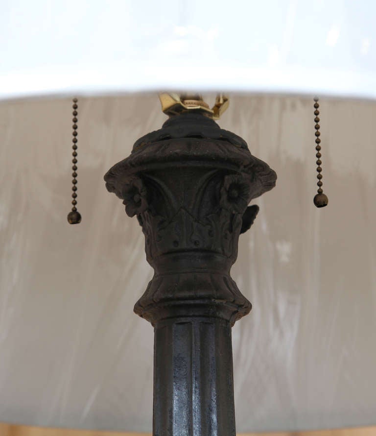 19th Century Antique French Iron Floor Lamp