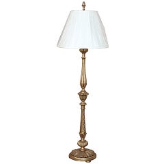 Antique Venetian Giltwood Floor Lamp