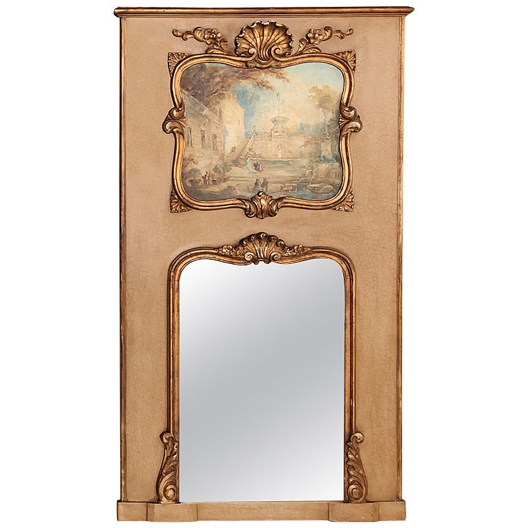 French Louis XV Trumeau Mirror