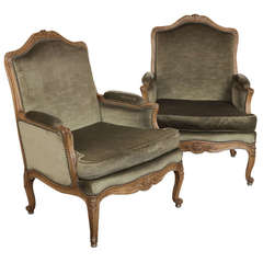 Pair of Antique French Louis XV Armchairs