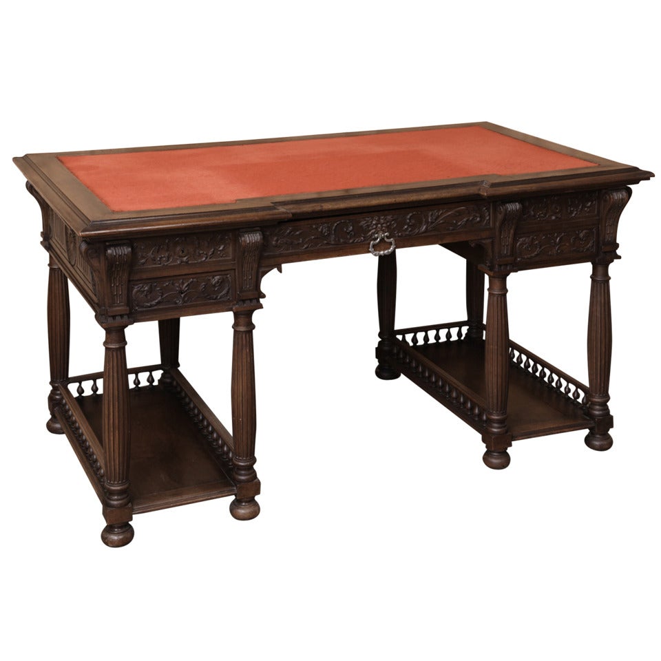 !9th Century French Henri II Walnut Desk ~ Saturday Sale