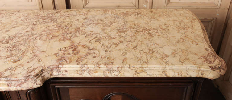 Vintage Country French Marble Top Buffet 4