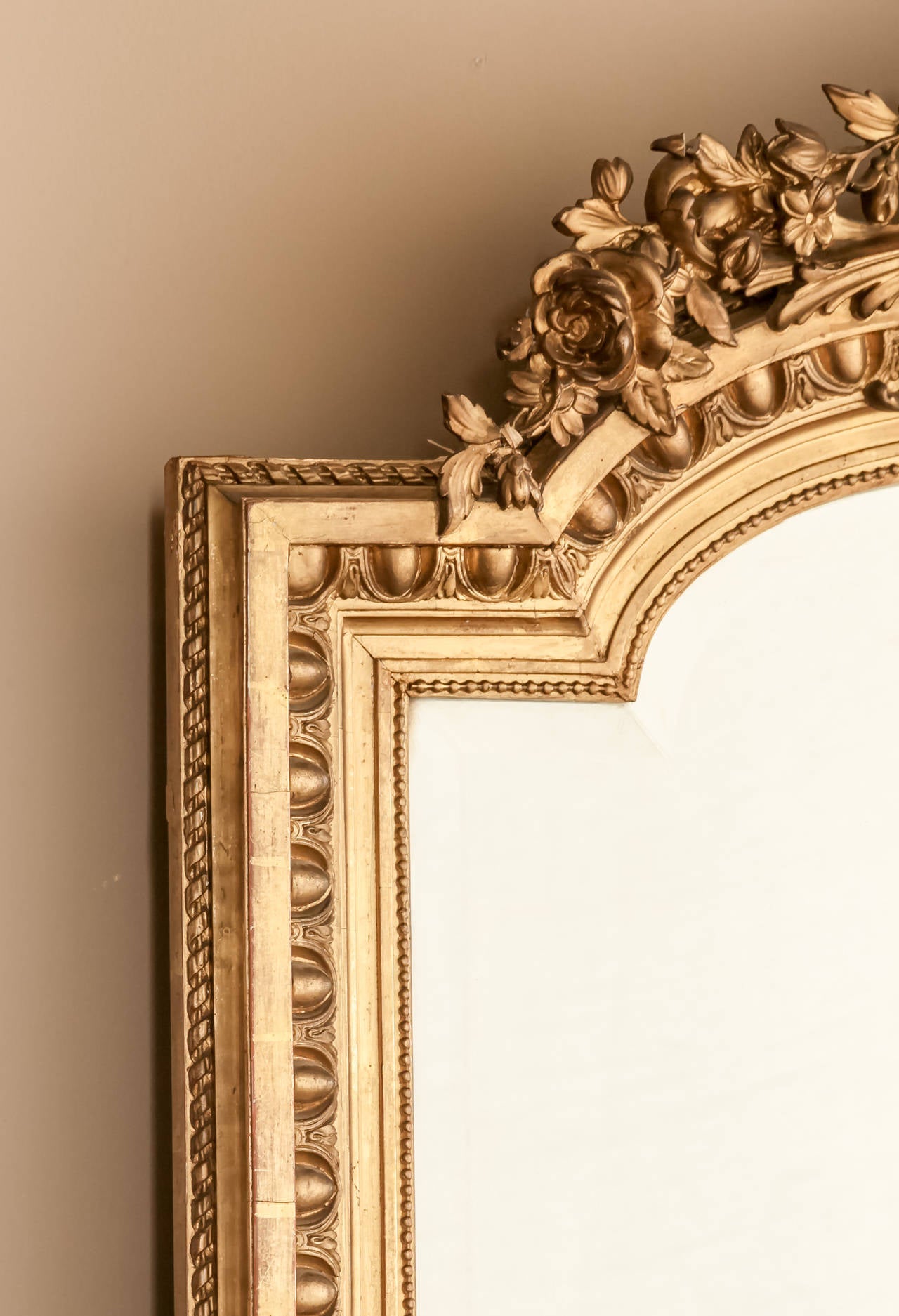 Late 19th Century French Regence Gilded Mirror