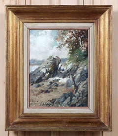 Vintage Framed Oil Painting on Canvas