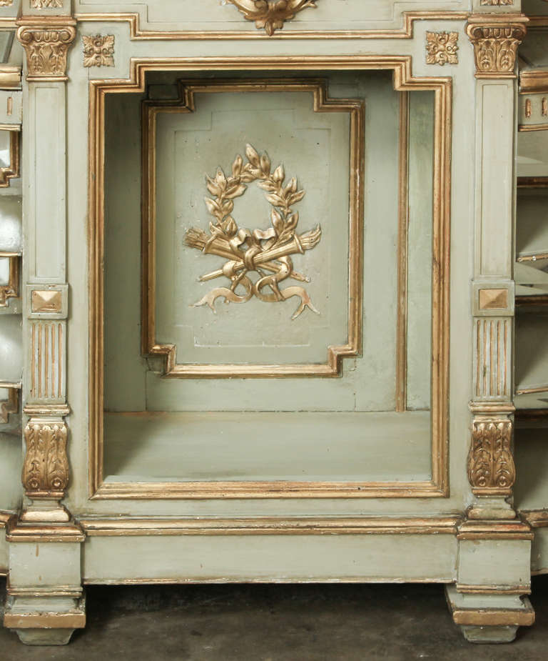 Antique Italian Baroque Cabinet Console with Mirror 4