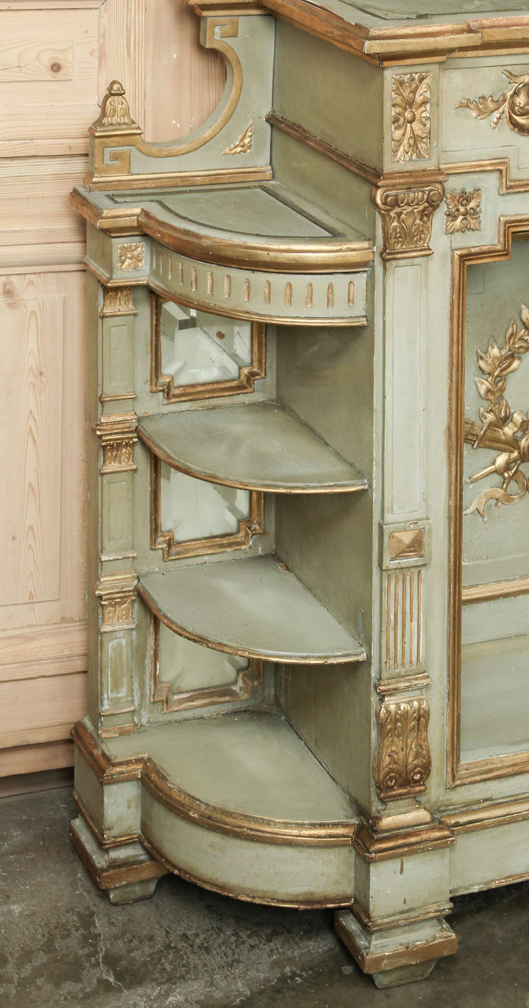 Antique Italian Baroque Cabinet Console with Mirror 6