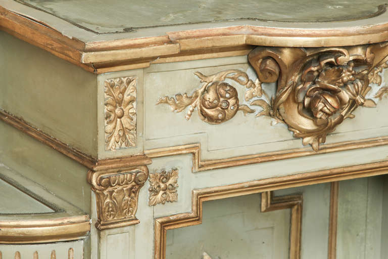 Antique Italian Baroque Cabinet Console with Mirror 1
