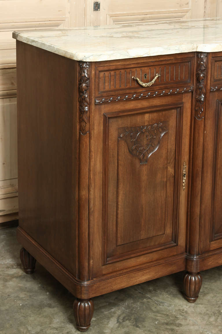 Antique Louis XVI Marble Top Buffet