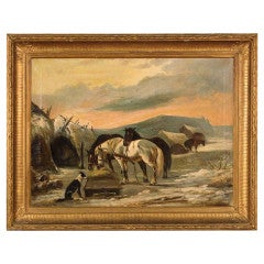 Antique Oil on canvas by Moerenhout