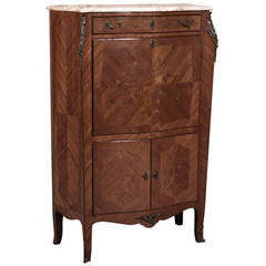 Antique Louis XVI Marquetry Drop-Front Secretary 4