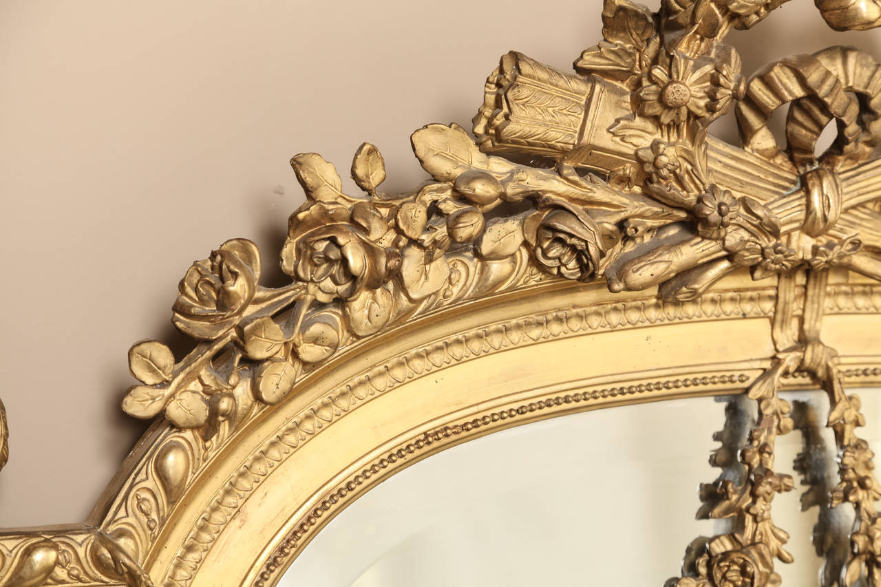 19th Century French Neoclassical XVI Gilded Mirror 2