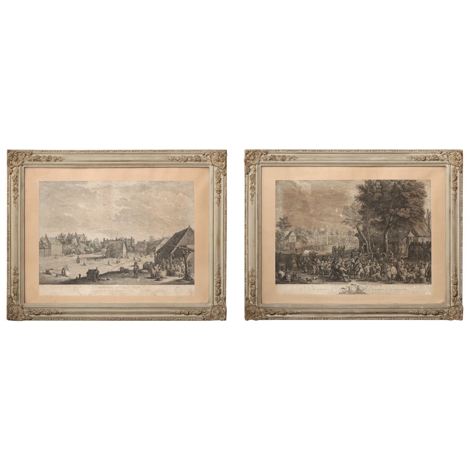 Pair of Antique Framed Lithographs