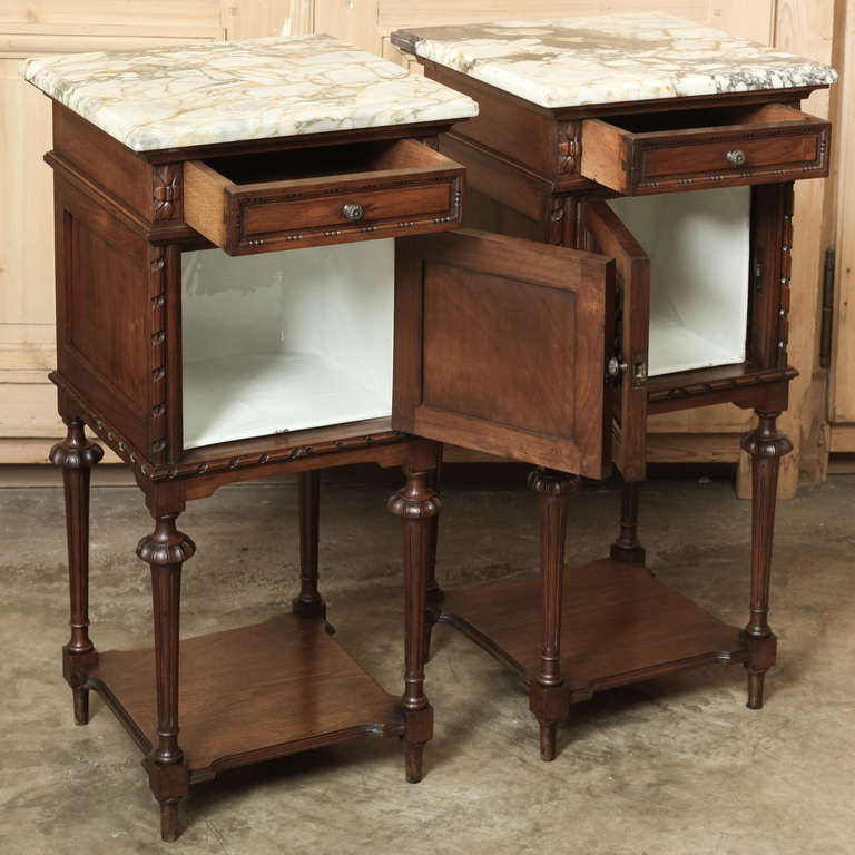 Pair Antique French Louis XVI Nightstands 2