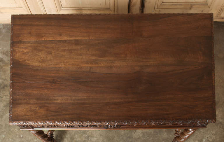 Antique French Renaissance Walnut Desk 3