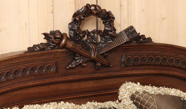 Antique French Louis XVI Walnut Queen Bed ~ Super SALE! 2